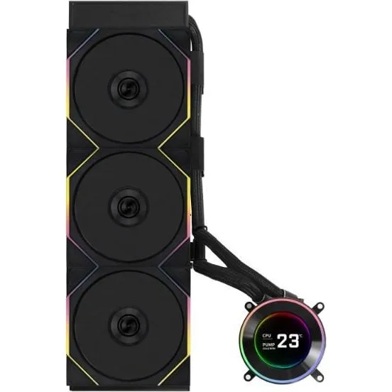 Lian Li Hydroshift II LCD-C 360TL Sort, 360mm CPU Vandkøling