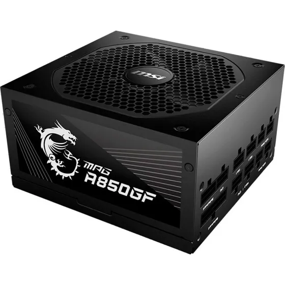 MSI MPG A850GF 850W 80 Plus Gold Strømforsyning, Sort