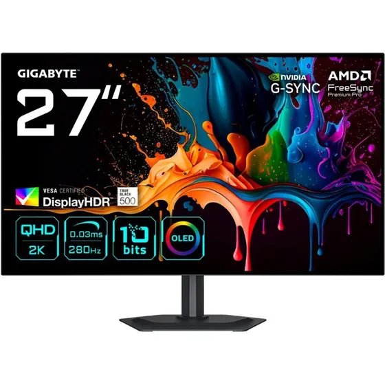 Gigabyte MO27Q28G 27" OLED QHD 280 Hz Gaming-skærm