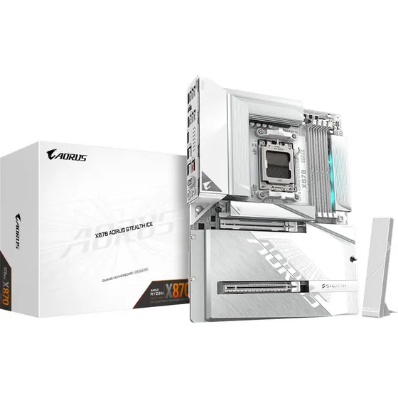 Gigabyte X870 Aorus Stealth Ice AM5 DDR5 PCIe 5.0 WiFi 7