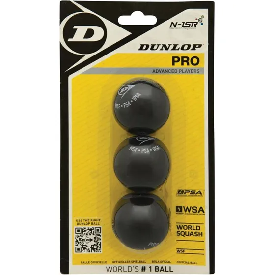 Dunlop Pro Squashbolde 3-pak