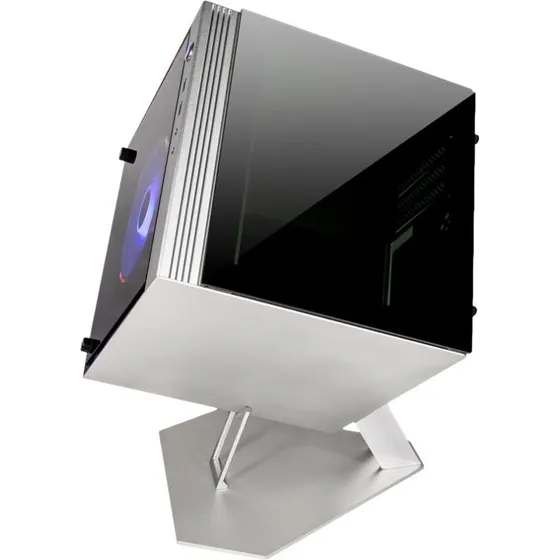 AZZA Cube Mini 805 Mini-ITX-tårn, sølv, med vindue i sidepanel