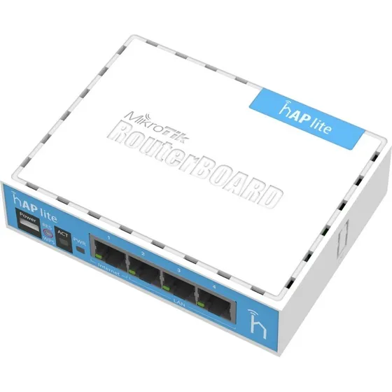 MikroTik hAP lite 2,4 GHz trådløs router hvid