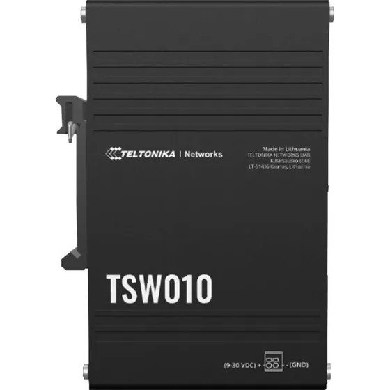 Teltonika TSW010 5-port Gigabit Passive PoE Switch, DIN-rail monterbar