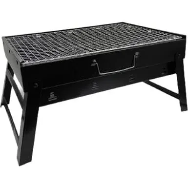 Maestro MR-1010 Bærbar Foldbar Kulgrill, Sort, 43x29x22 cm