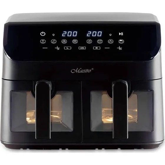 Maestro MR-758 Airfryer 2×4,5 L, 2000 W, Sort