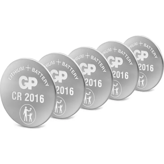 GP Lithium CR2016 Knapcellebatterier 5 stk