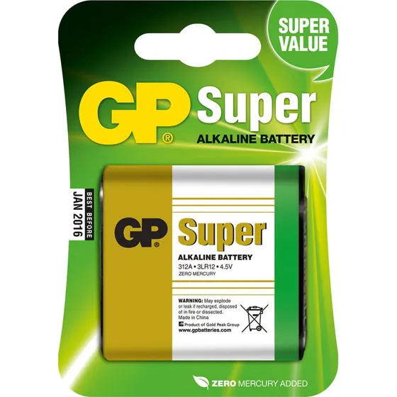 GP Super Alkaline 312A 4,5V 1-Pack