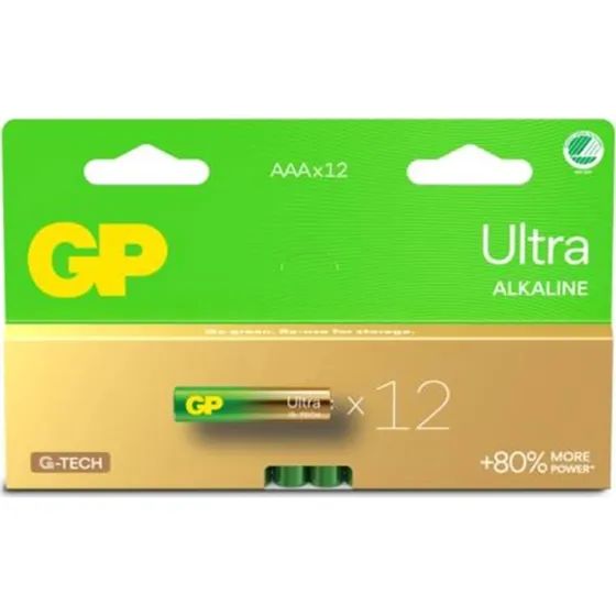 GP Ultra Alkaline AAA 1.5V 12-pak