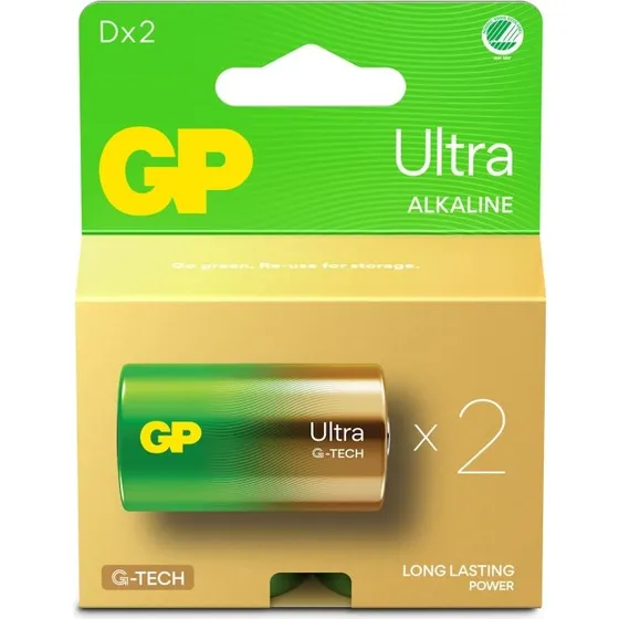 GP Ultra Alkaline D LR20 2-pak