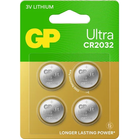 GP Ultra Lithium CR2032 3V, 4-pak