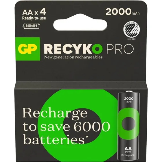 GP Recyko Pro NiMH AA 2000mAh 4-Pak