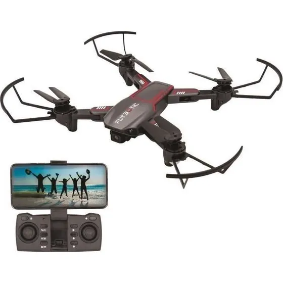 Flybotic Foldbar Drone med Kamera, Grå/Sort, 8+ år