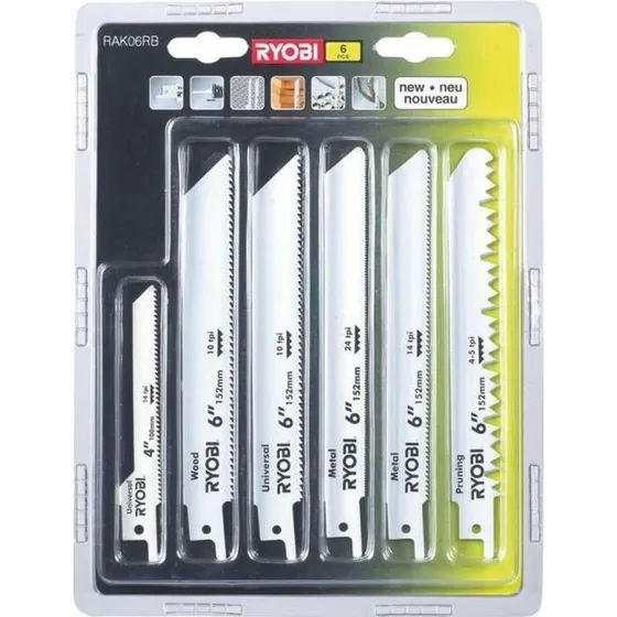 Ryobi RAK06RB Bajonetsavklinger Sæt (6 dele)