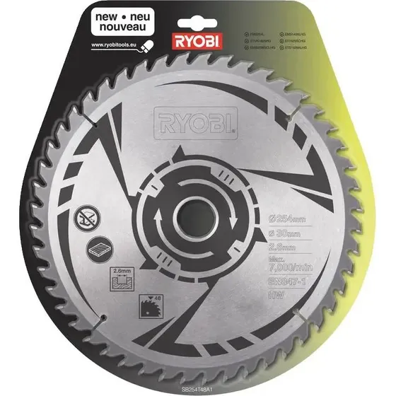 Ryobi SB254T48A1 Savklinge 254 mm, 48 tænder
