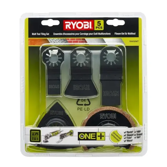 Ryobi RAK05MT Tilbehørssæt til Multiværktøj (5 dele)