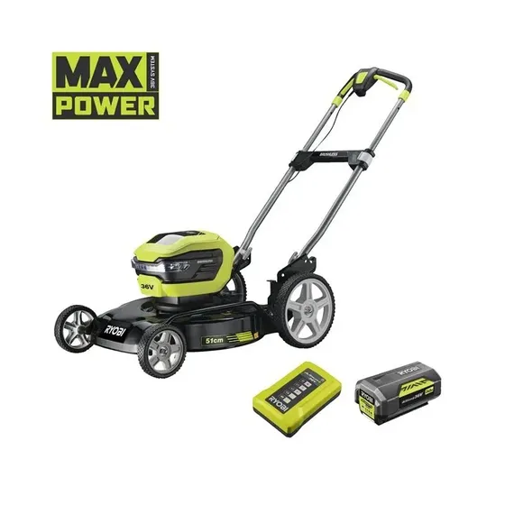 Ryobi 36V Akkuplæneklipper 51 cm Mulch-Mäher RY36LMMX51A-140