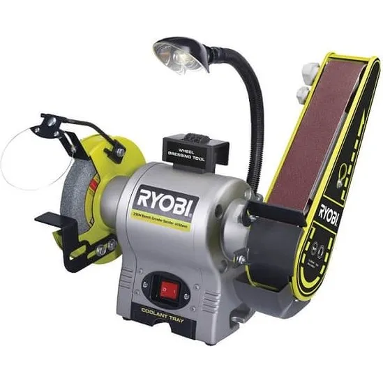 Ryobi RBGL250G 370W Båndslibe med Slibehjul og Slibebånd