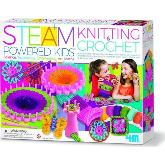 4M STEAM Powered Kids: Knitting & Crochet (4M-05539)