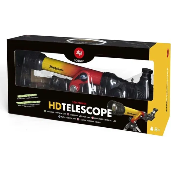 Alga HD Teleskop 21932002 – 100x Forstørrelse, fra 8 år