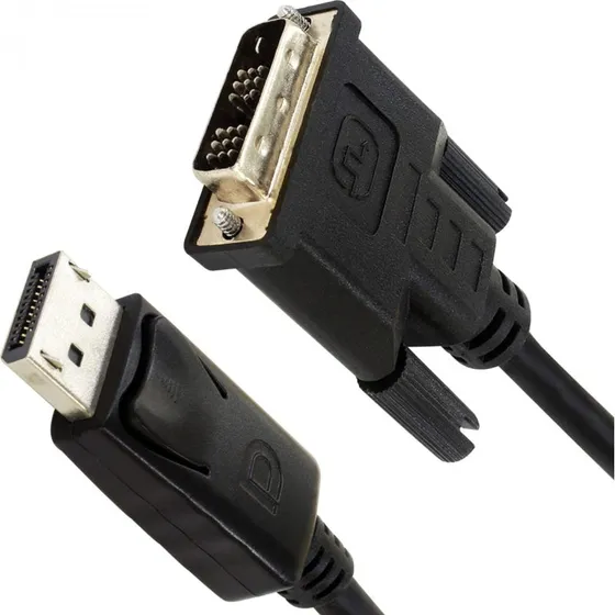 Unitek DisplayPort til DVI-kabel 1,8 m, sort