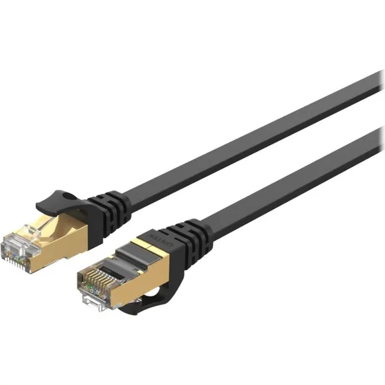 Unitek C1897BK CAT 7 SSTP 5m Flad Patchkabel Sort