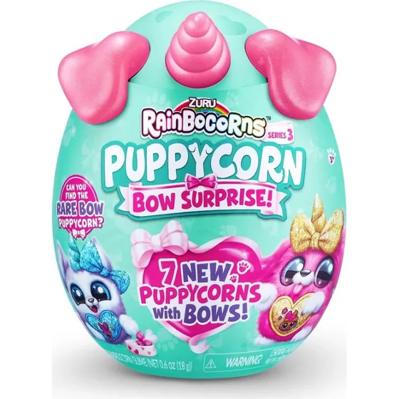 Rainbocorns Puppycorn Bow Surprise – 5 Overraskelser i Ég
