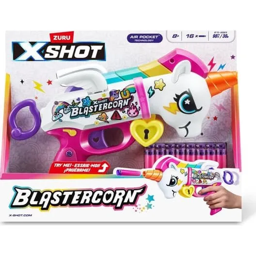 Zuru X-Shot Blastercorn Enhjørning Blaster – 16 Darts