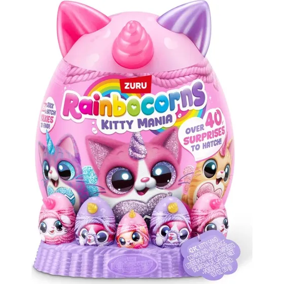 Rainbocorns Kitty Mania – Sød plysdyr med 40+ overraskelser