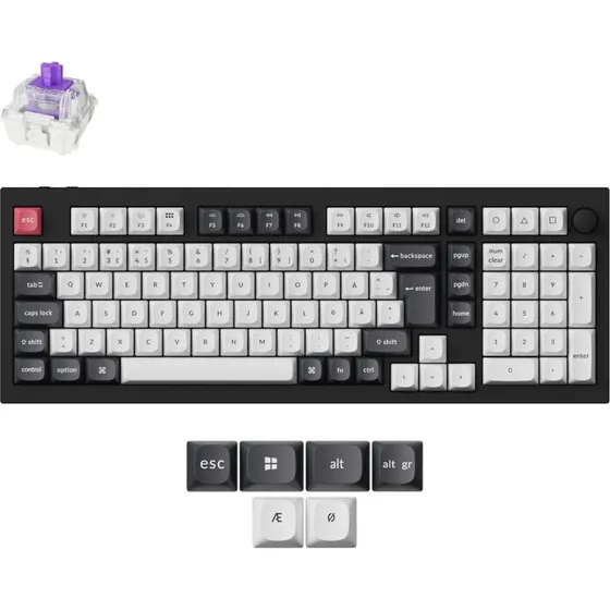 Keychron Q5 HE 96% Trådløs Mekanisk Tastatur - Carbon Black