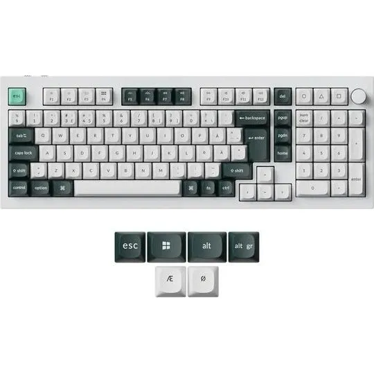 Keychron Q5 HE 96% Trådløst Tastatur med Gateron 2.0 Magnetisk Switch - Hvid
