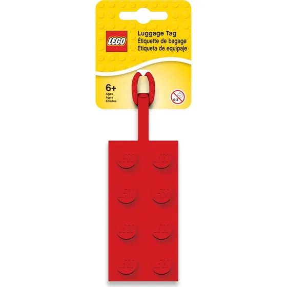 LEGO Rødt 2x4-bagagemærke 5005542