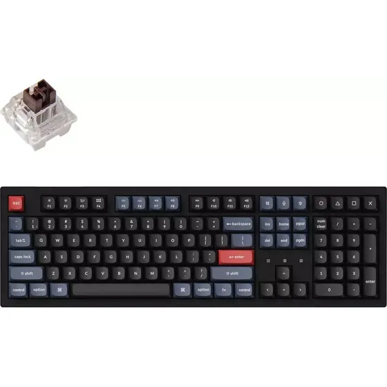 Keychron K10 Pro QMK/VIA RGB Hot Swap K Pro Brown - Trådløs Gaming Tastatur, Sort