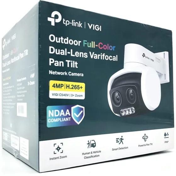 TP-Link VIGI C540V V1 4 MP Udendørs Overvågningskamera, 2560 x 1440, Farve (Dag/Nat)
