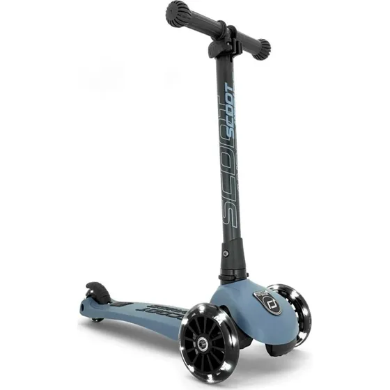 Scoot & Ride Highwaykick 5 Løbehjul, LED, Justerbar Styr, 5+år, 80kg