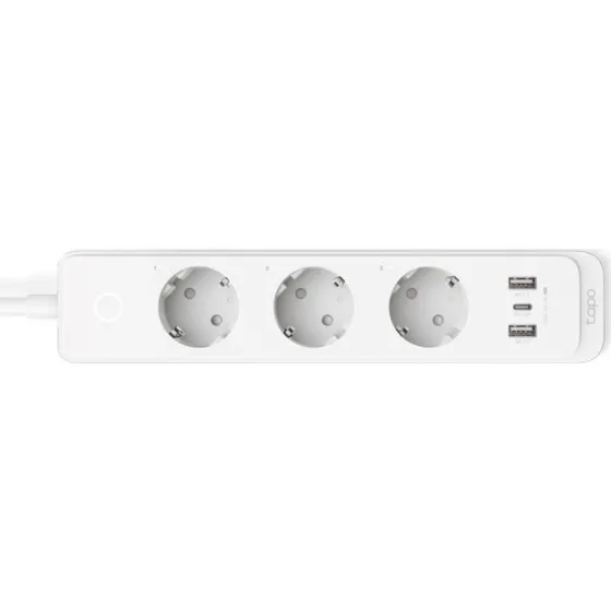 TP-Link Tapo P300 Smart Wi-Fi Stikdåse, 3x Schuko, 1,5 m, Hvid