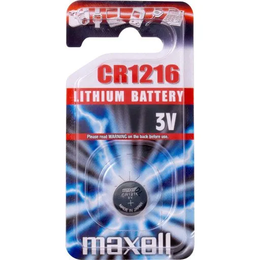 Maxell CR1216 Knappcellebatteri, 3V, 1 stk.