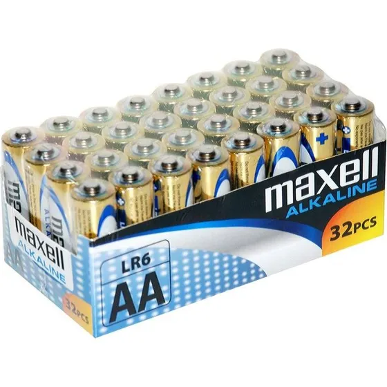 Maxell AA alkaline batterier 32 stk. (8×4)