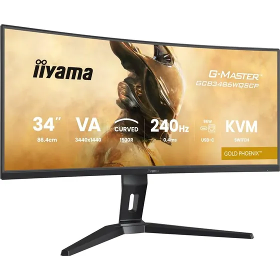 iiyama G-MASTER Gold Phoenix 34" UWQHD 240Hz VA KVM USB-C