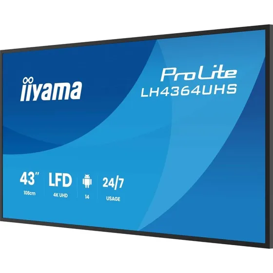 iiyama ProLite LH4364UHS 43" 4K Digital Signage-skærm