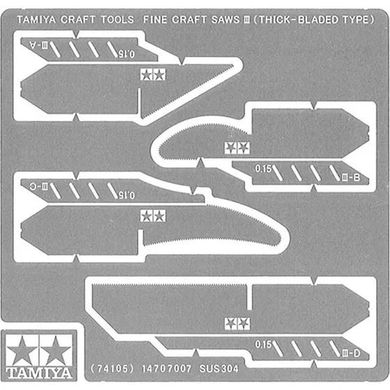Tamiya 74105 Fine Craft Saws III Tykke Blade