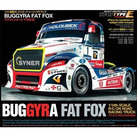 Tamiya Buggyra Fat Fox TT-01 Type-E R/C Lastbil 1:14