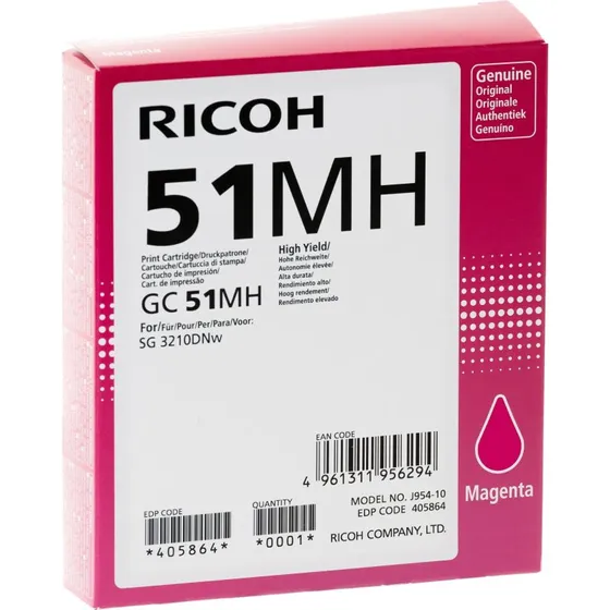 Ricoh GC 51MH Magenta 2500 sider Blæk 405864