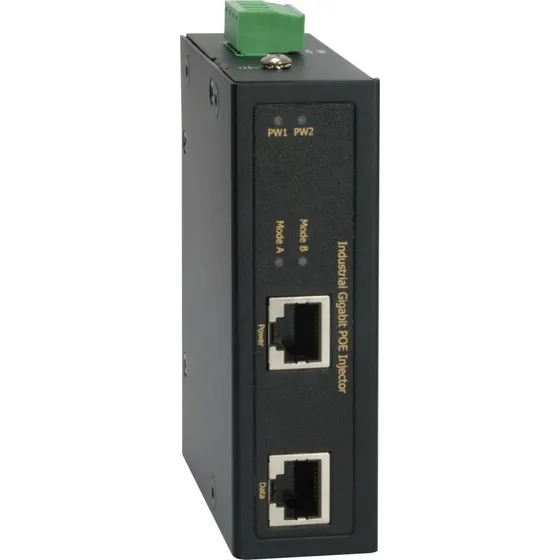 LevelOne IGP-0102 PoE-injektor, 36 W, monterbar på DIN rail