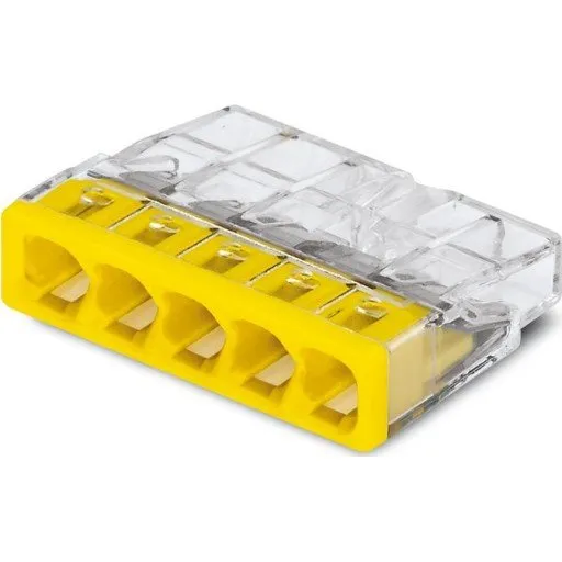 Wago 100 stk Samlemuffe 5x0,5-2,5 mm² Gul