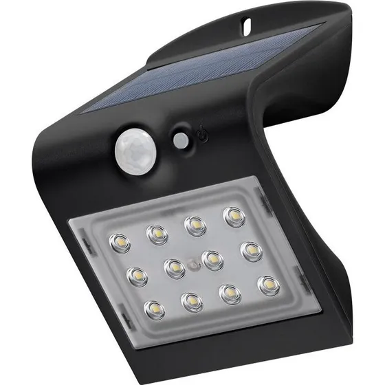 Goobay Solcelle udendørs væglampe 1,5 W, 4000 K, sort