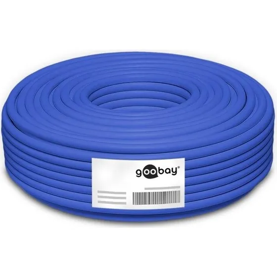 Goobay CAT 7A Duplex S/FTP LSZH 50 m blå solid