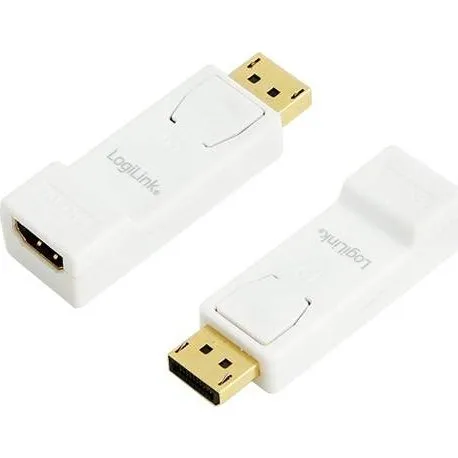 LogiLink DisplayPort til HDMI-adapter, hvid, 1920x1080