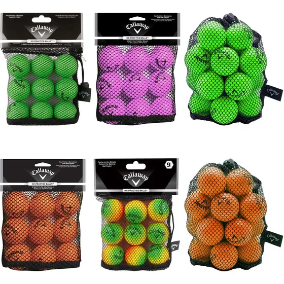 Callaway HEX Practice Softballs 9-pak, orange