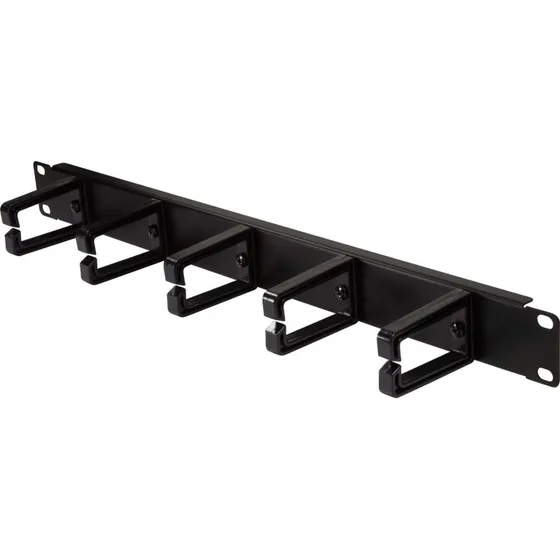 LogiLink 19" Kabelpanel 1U med 5 Drejelige Beslag, Sort